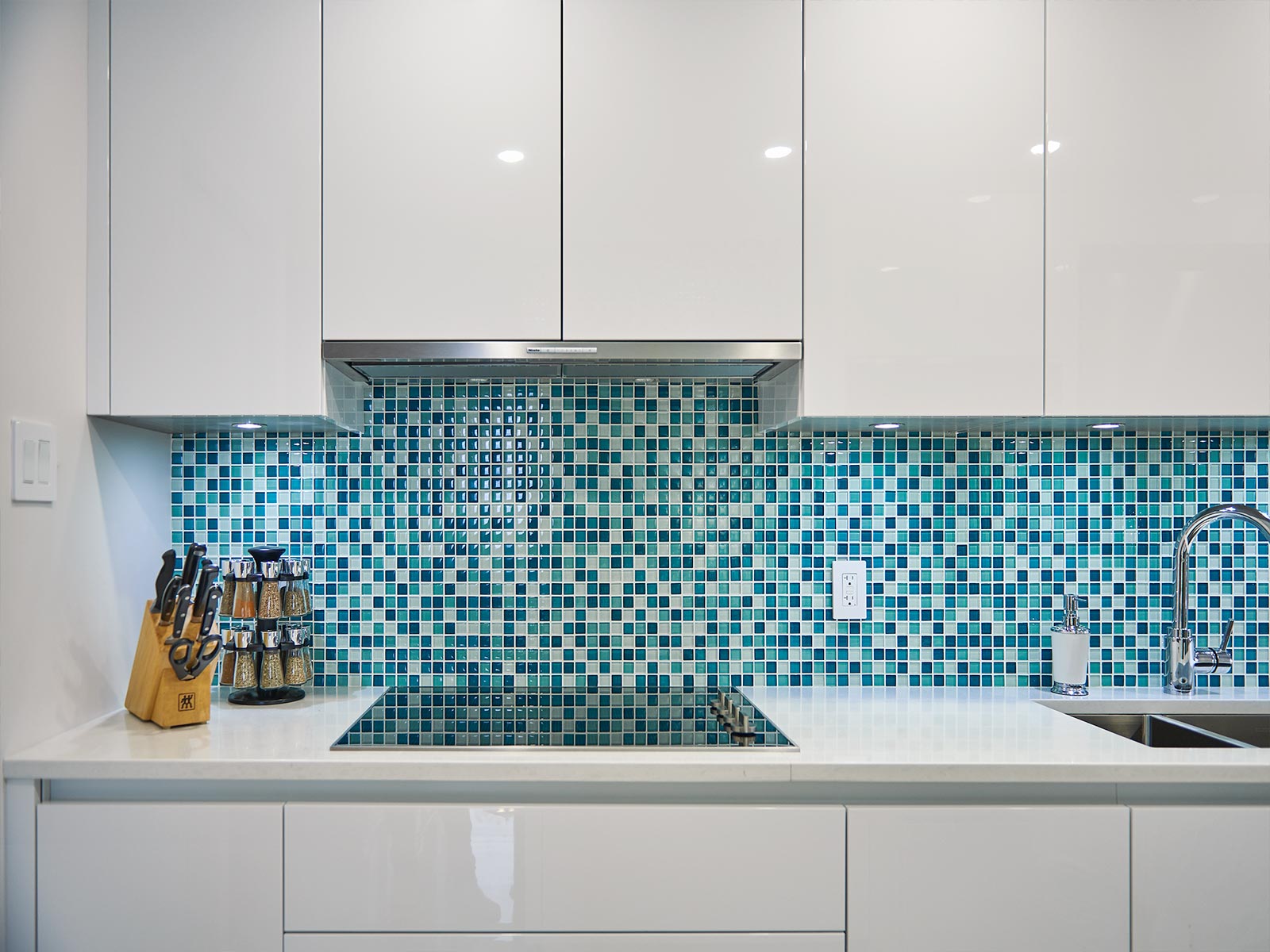 Glossy White Cabinets